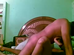 On her honeymoon, a young Indian slutwife spreads her legs wide for her partner.